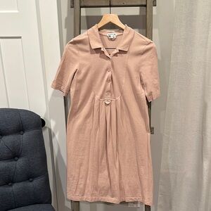 Lacoste Blush Pink Polo Dress Short Sleeve Mini